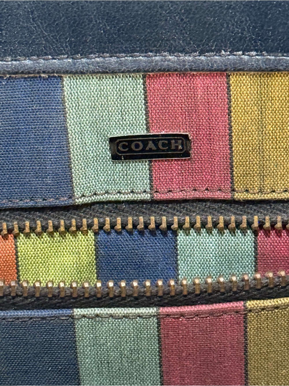Rare Vintage Coach Bonnie Cashin Dinky Shopping Bag - Navy tote - Picture 2 of 16
